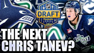 CANUCKS DRAFT THE NEXT CHRIS TANEV? SHUTDOWN D-MAN FROM WHL SAWYER MYNIO (2023 NHL Draft Prospects)
