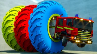 Wheel City Adventure with Fire Truck Frank & Loader | Wheel City Heroes (WCH) Police Truck Cartoon