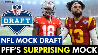 2024 NFL Mock Draft From PFF - 1st Round Projections Ft. Caleb Williams, Marvin Harrison, Drake Maye