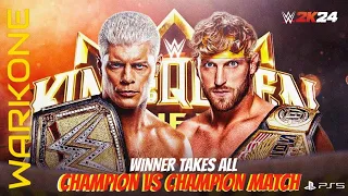 WWE 2K24 - Logan Paul vs Cody Rhodes Undisputed Universal Championship Match