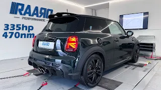 Mini F56 JCW LCI2 - RAARO Performance full exhaust + Stage 2 tune 335hp 470nm - 100-200 km/h & sound