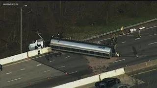 Inner loop of the Beltway closed after tanker crash