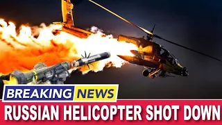 Russian Helicopter Mi-24 Hind Shot Down By Ukrainian ManPad