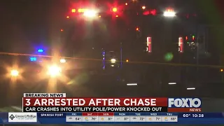 3 suspects taken into custody after police chase ends in crash