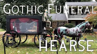 DIY Funeral Hearse Tutorial - The horse drawn centerpiece for your Halloween graveyard!! FULL SIZED!
