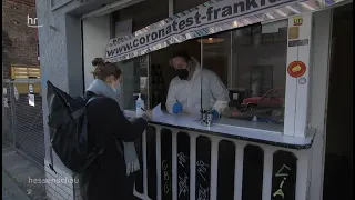 Corona-Schnelltests an Frankfurter Kiosk | hessenschau