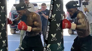 Frank Martin RIPPING HEAVY BAG like its Gervonta's GUTS days away from fight in media workout!