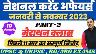 January To November 2023 | Last 11 Months Monthly Current Affairs 2023 | Current Affairs 2023