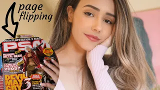 ASMR - Older Gaming Magazine Flipping 🎮 📖 (Whispered, Tracing, Page Crinkles, Tapping)