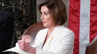 Pelosi tears up Trump's state of the union address