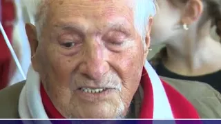 'I'd rather be celebrating my 50th' jokes WWII vet on 100th birthday