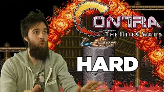 Contra 3 (SNES) on HARD MODE. GRUELING Difficulty.