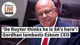 Gordhan accuses De Ruyter of being arrogant, requiring humility and using apartheid tactics