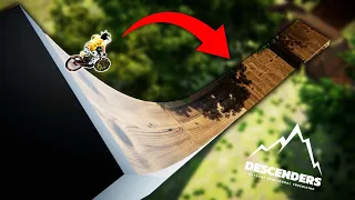 BIKING DOWN A HUGE RAMP! (Descenders)