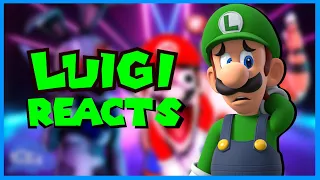 Luigi reacts to SMG4 Freddy's Spaghetteria Security Breach