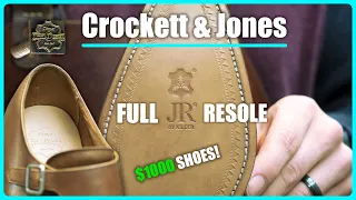 Reviving Luxury: $1000 Crockett and Jones Shoe shoes Recrafed with New JR Leather Soles and Heels!