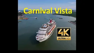 Carnival VISTA Cruise Ship Departing Galveston Texas DJI MAVIC 3 4K parallax video