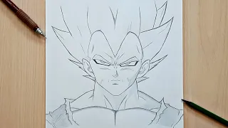 How to draw Vegeta | Dragon Ball | Vegeta step by step easy : tutorial