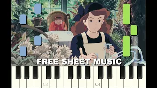 MOM'S BROOM from KIKI'S DELIVERY SERVICE, Ghibli, Piano Tutorial with free Sheet Music (pdf)