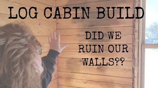 Log Cabin Home Build - DON'T DO THIS TO YOUR LOG CABIN WALLS!!! [Part 21]