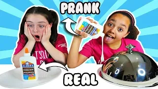 REAL VS PRANK SLIME CHALLENGE!!