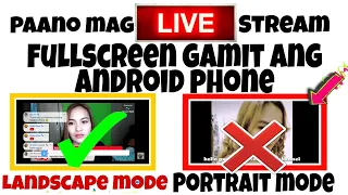 PAANO MAG LIVESTREAM SA YOUTUBE NG NAKA FULLSCREEN GAMIT ANG CELLPHONE STREAMYARD Or DIRECT YOUTUBE?