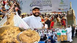 12 Bakray 🐐 Rozana 😲 Mutton Pulao GRAND Roadside IFTAR in Makkah