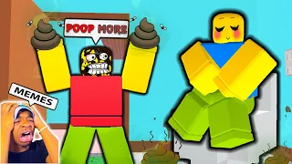 Roblox NEED MORE POOP💩 Funny Moments - ALL ENDINGS | Bacon Strong
