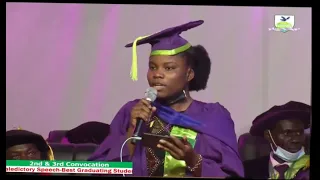 CONVOCATION SPEECH |OLUSEYI DANIELLA OLUBUNMI |MTU BEST GRADUATING STUDENT 2021