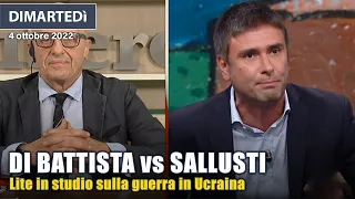 Lite a DiMartedì Alessandro Di Battista e Sallusti sulla guerra in ucraina