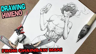 Drawing Himeno From Chainsaw Man! But In Comic Book Style! *Real Time Draw Along!*