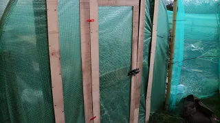 How to Build A POLYTUNNEL DOOR Fitting a Door to a Poly tunnel Allotment Gardening UK