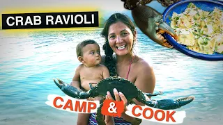 Samoan Crab Ravioli - Hawai’i Camp, Catch and Cook in with Kimi Werner - Mud Crab - Mangrove Crab