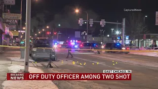 East Chicago police officer among 2 shot during confrontation