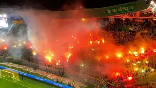 AMBIANCE FC NANTES - OLYMPIAKOS (2-1) (STADE DE LA BEAUJOIRE) - LIGUE EUROPA - DEBUT PROMETTEUR