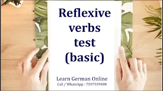 Reflexive verbs test (basic) | German Grammar in Hindi | German for Elementary A2 | Learn German