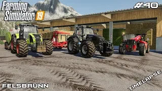 Baling, collecting and stacking bales | Animals on Felsbrunn | Farming Simulator 19 | Episode 40