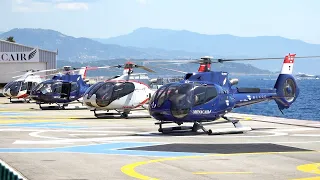 Airbus Helicopters H130 (EC130B4) landing and take off at Monaco heliport | avgeek