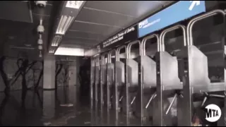 Raw: Sandy Leaves NYC Subways Flooded