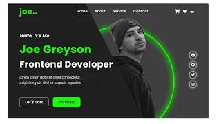 How To Create A Personal Portfolio Website Using HTML and CSS Only  Free resource code