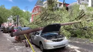 Storm Damage on 10th & Washington Street in Reading, PA