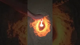 Making a Dakota Fire Hole in the sand 🔥