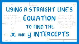 GCSE Maths - Plotting a Line by Finding Where it Crosses the Axes #71