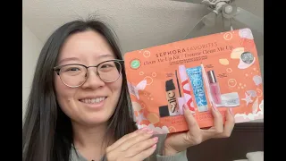 ASMR Sephora Sale Unboxing 💄💋 ~  Sephora Favorites Clean Beauty Kit ~ Restocking Skincare ~ Tapping