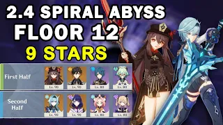 C1 Hu Tao & C0 Eula | 2.4 Spiral Abyss Floor 12 Full Stars | Genshin Impact