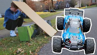 Jumping RC Trucks Over Our Friend