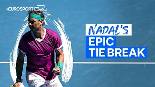 That was insane! Relive Nadal & Mannarino’s entire 28 MINUTE tie-break | AO 2022 | Eurosport