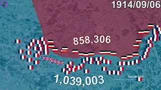 First Battle of the Marne in 1 minute using Google Earth