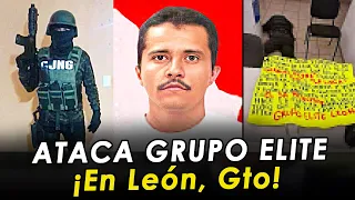 Grupo Elite ataca casetas de policías y deja mensajes para el 00, en León, Guanajuato.