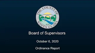 Board of Supervisors October 6,  2020 9:30 AM  ......